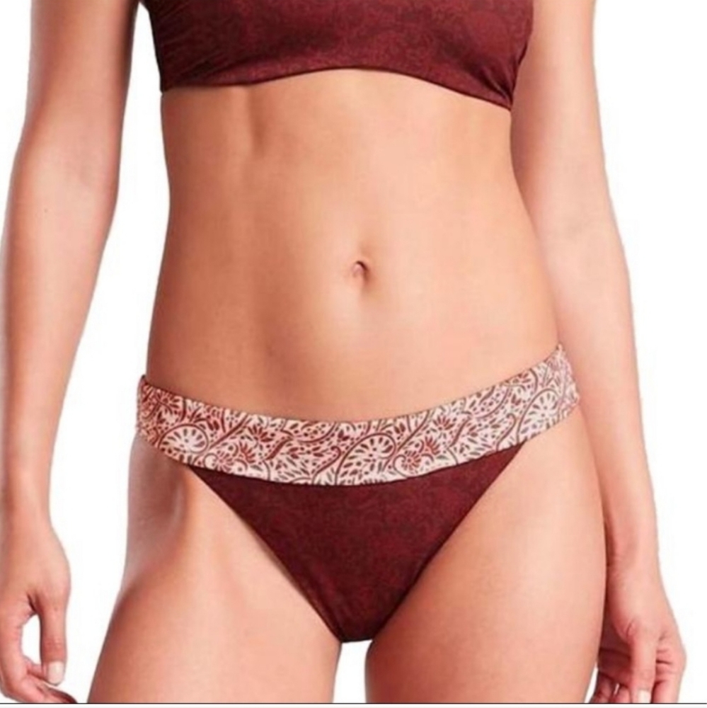 Athleta Aqualux Batik Bikini Bottom Size S